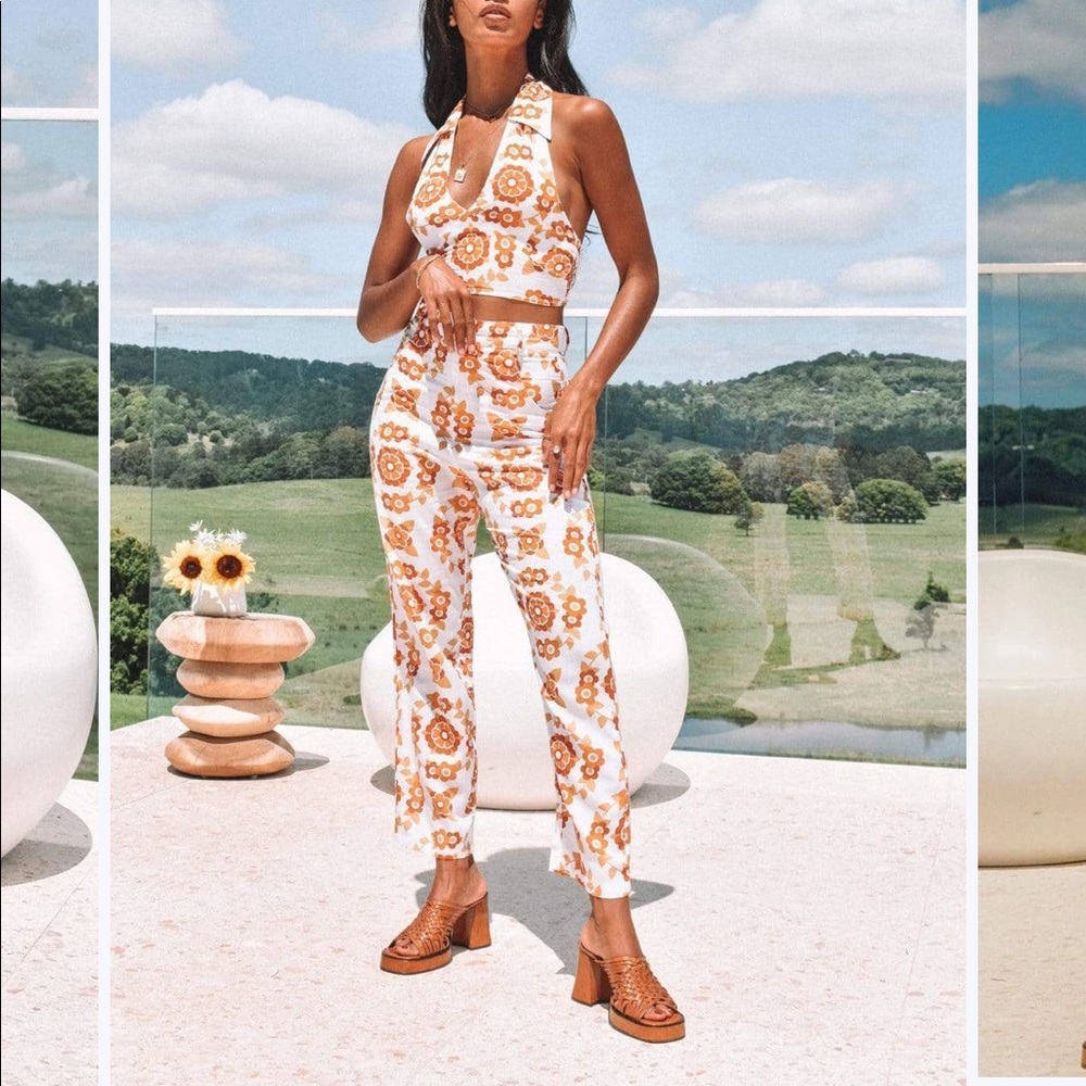 HER PONY THE GOLDIE HIGH WAIST CROPPED PANTS 🌼